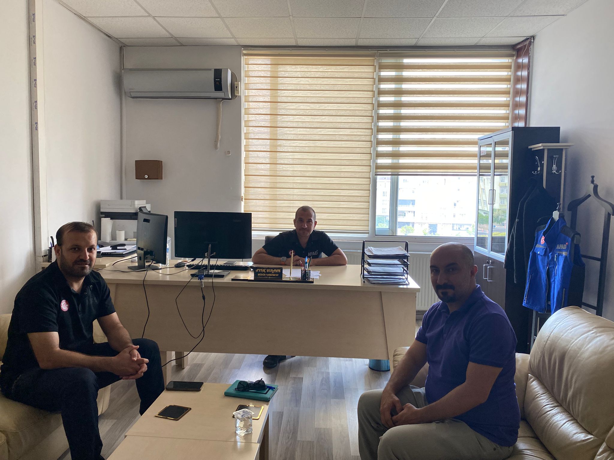 Kilis AFAD İl Müdür Yardımcısı Aytaç Bulanık ve AFAD Şube Müdürü Uğur Özçelik ziyaret edildi
